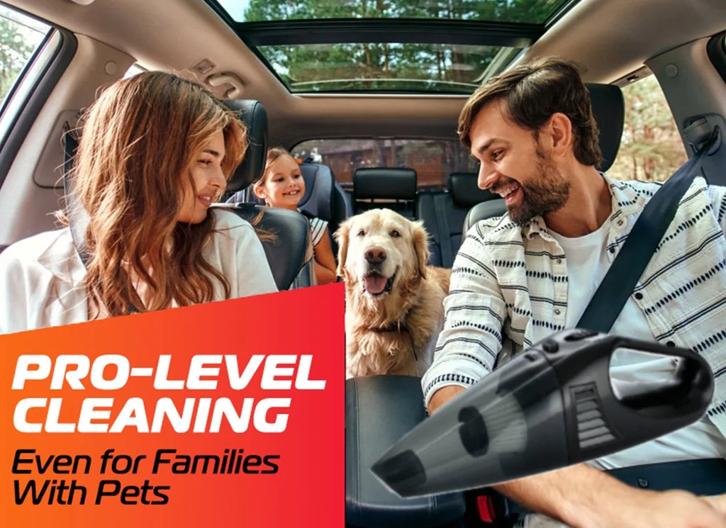 Powerful Portable Car Vacuum Cleaner - High Performance Corded Handheld Duster for Effortless Car and Home Cleaning in Stylish Black