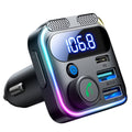 Bluetooth FM Transmitter for Car, Wireless Bluetooth 5.3 Car Adapter, PD & QC 3.0 USB Car Charger, Handsfree Car Kit MP3 Player, Support U Disk