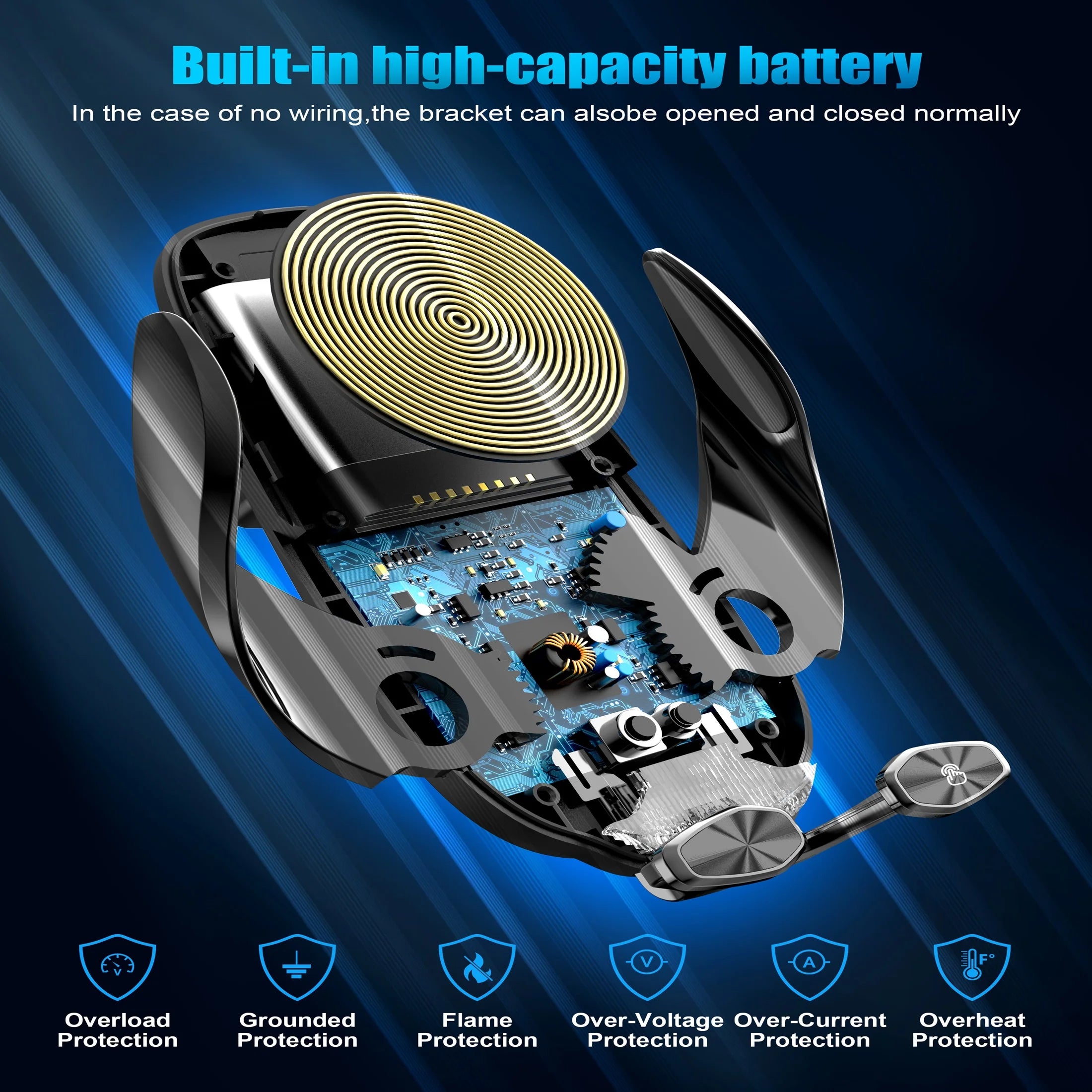 Wireless Car Charger 15W Fast Wireless Charger for Car Auto Clamping, Fit for Iphone 15 14 13 12 11 Pro Max Xs, Samsung Galaxy S23 Ultra S22 S21 S20 S10 S9 Note 9
