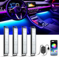 LED Car Lights Interior Multcolor Lights for Car inside with APP and Control Box, Music Sync USB under Dash Lighting Kit for Cars, Trucks, Suvs, DC 5V