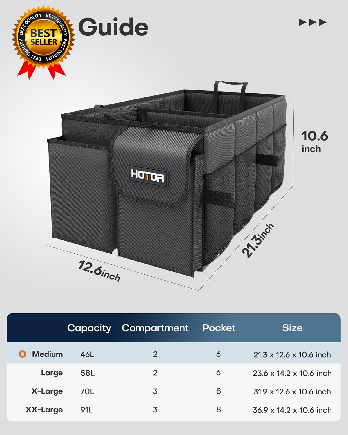 Trunk Organizer Car Organizer Foldable Trunk Organizer for Suvs & Sedans Sturdy