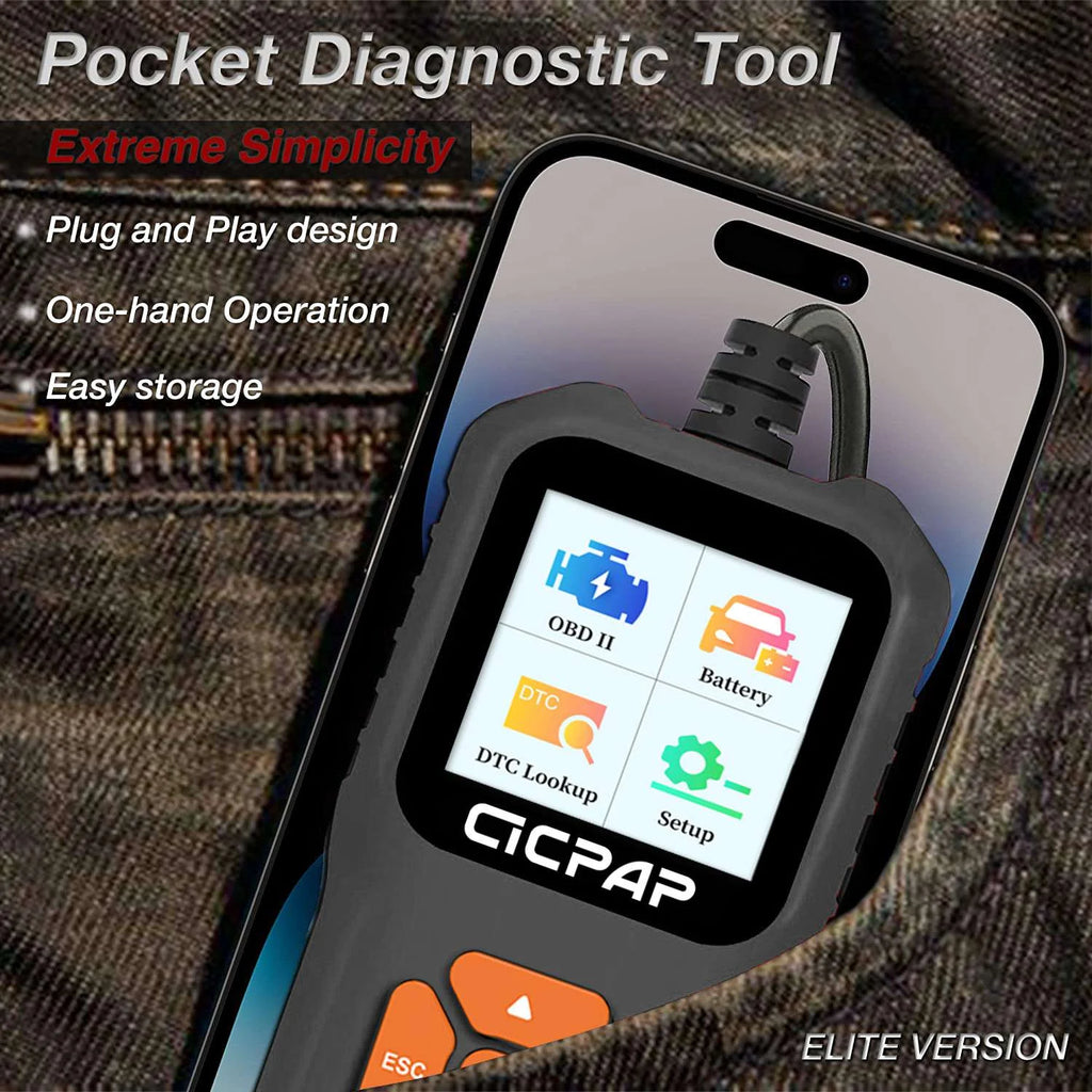 Car OBD2 Scanner Code Reader, Engine Fault Car Diagnostic Tool for Quick Error Code Detection, Enhanced Diagnostic Scan Tool with Code Reading Function - Elite Edition