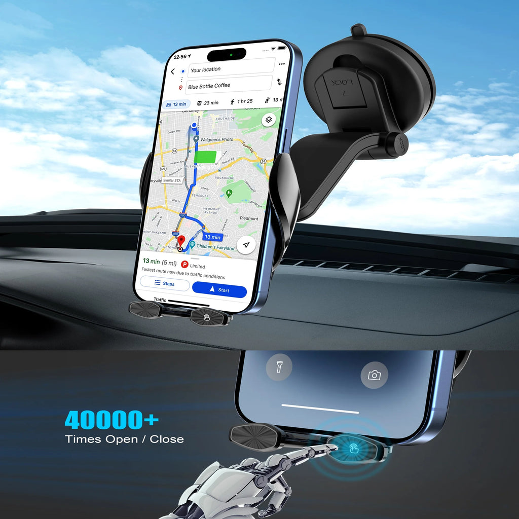 Wireless Car Charger 15W Fast Wireless Charger for Car Auto Clamping, Fit for Iphone 15 14 13 12 11 Pro Max Xs, Samsung Galaxy S23 Ultra S22 S21 S20 S10 S9 Note 9