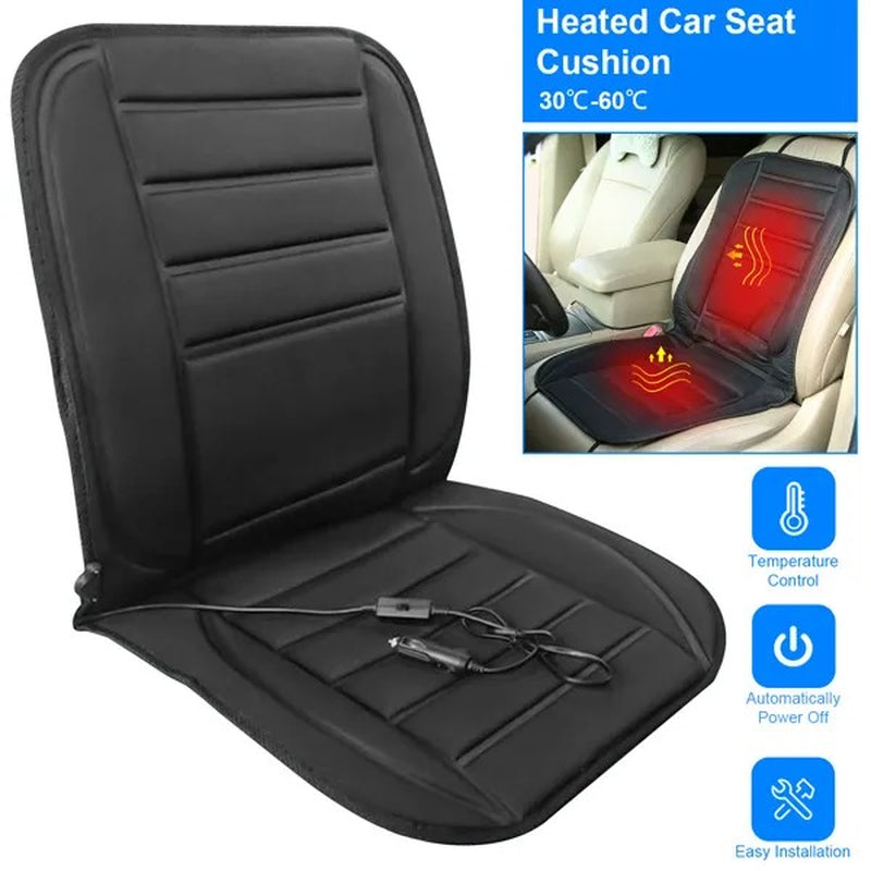 Heated Car Seat Cushion 12V Auto Seat Cover Warmer with Adjustable Temperature Controller for Cars Trucks
